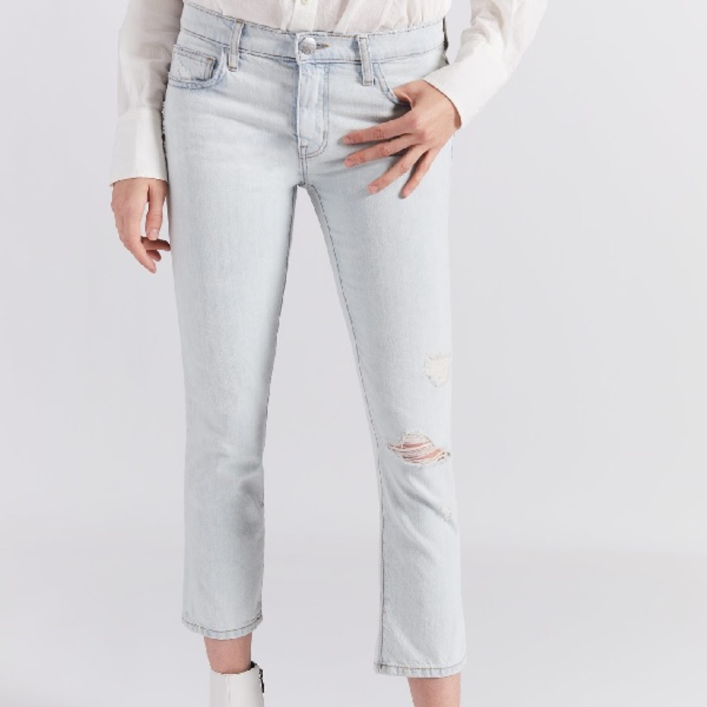 CURRENT / ELLIOT Cropped Straight Channon Destroy